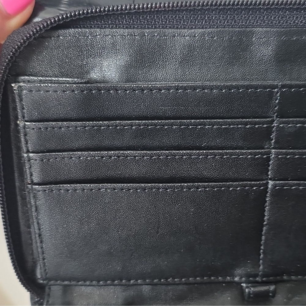 VINTAGE 1980's LeeSands Genuine EEL SKIN Black Crossbody, Adjustable Strap - Picture 12 of 16